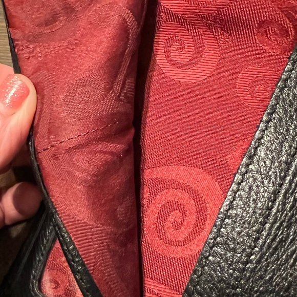 Retro Brighton Large Black Leather Crossbody purse Wallet Buckle Heart Details. - Picture 14 of 16